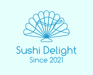 Blue Wave Seashell logo design