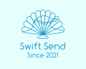 Blue Wave Seashell logo design