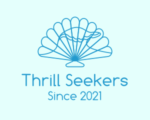 Blue Wave Seashell logo design