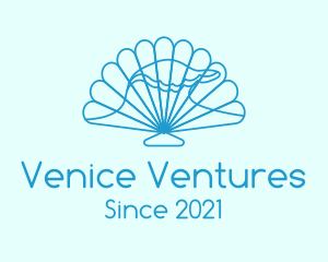 Blue Wave Seashell logo design