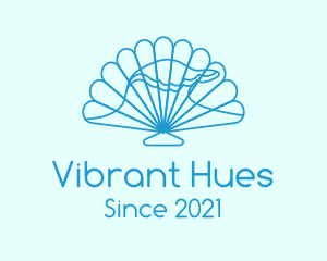 Blue Wave Seashell logo design