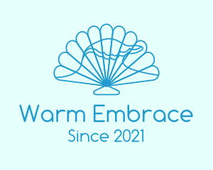 Blue Wave Seashell logo design