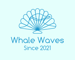 Blue Wave Seashell logo design