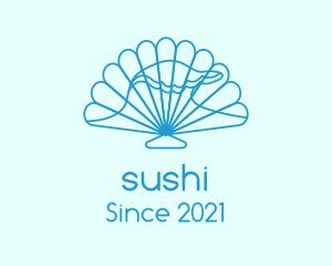 Blue Wave Seashell logo design