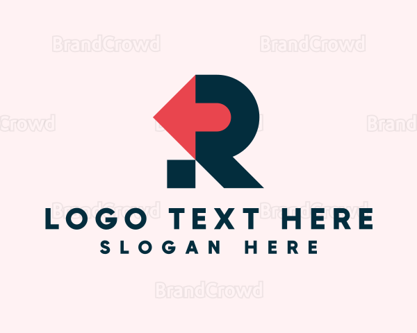 Logistics Arrow Letter R Logo