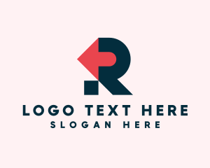Direction - Logistics Arrow Letter R logo design