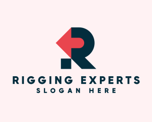 Logistics Arrow Letter R logo design