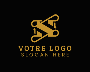Gold Luxury Letter S Logo