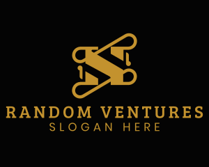 Random - Gold Luxury Letter S logo design