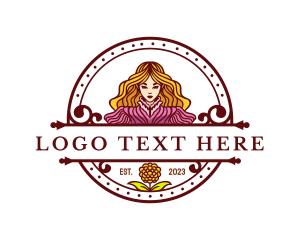 Dress - Beauty Flower Lady logo design