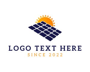 Sustainable - Solar Panel Energy logo design