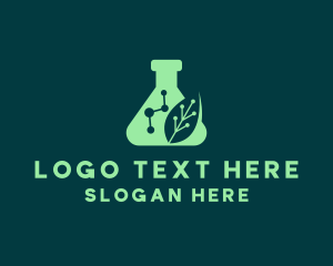 Biotechnology - Flask Leaf Laboratory logo design