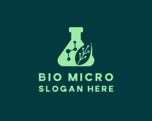 Microbiology - Flask Leaf Laboratory logo design