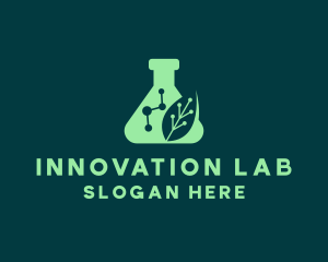 Laboratory - Flask Leaf Laboratory logo design