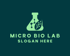 Flask Leaf Laboratory logo design