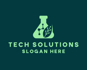 Bio Science - Flask Leaf Laboratory logo design