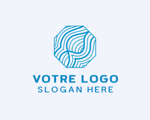 Digital Technology Octagon Wave Logo