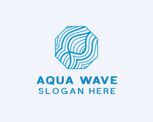 Digital Technology Octagon Wave logo design