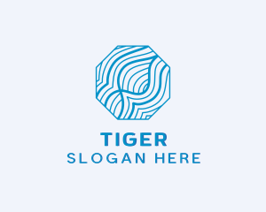 Wave - Digital Technology Octagon Wave logo design