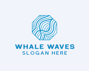 Digital Technology Octagon Wave logo design