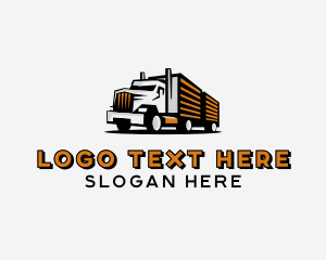 Truck - Trailer Truck Delivery Transport logo design