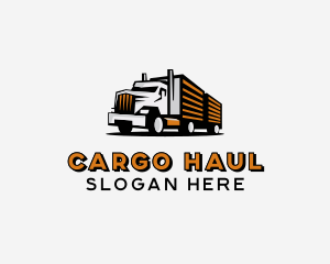 Trailer Truck Delivery Transport logo design