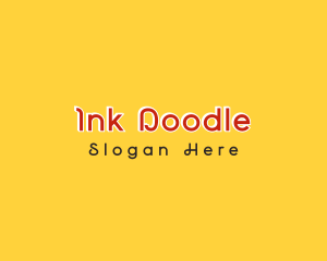 Quirky Fun Doodle logo design