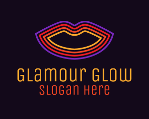 Neon Lip Cosmetics logo design