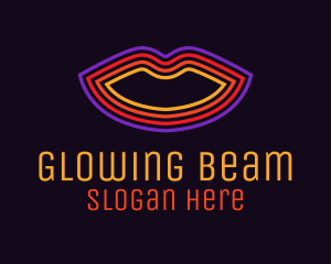 Neon Lip Cosmetics logo design