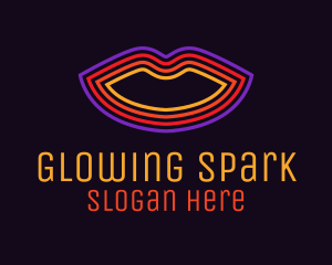 Neon Lip Cosmetics logo design