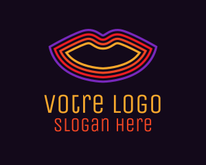 Esthecian - Neon Lip Cosmetics logo design