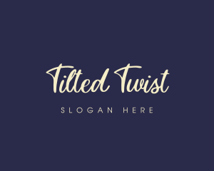 Tilted - Classy Signature Business logo design