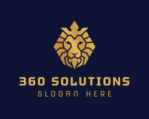 Lion Royal Crown logo design