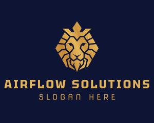 Lion Royal Crown logo design