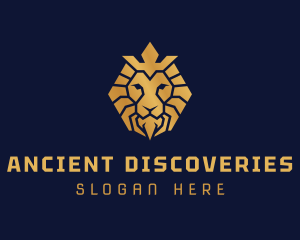 Lion Royal Crown logo design