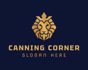 Lion Royal Crown logo design