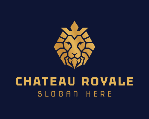 Lion Royal Crown logo design