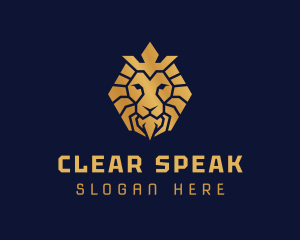 Lion Royal Crown logo design