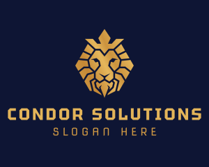 Lion Royal Crown logo design