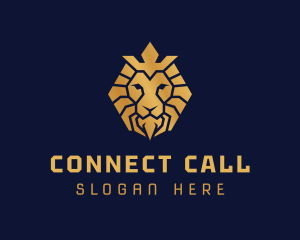 Lion Royal Crown logo design