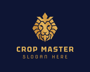 Lion Royal Crown logo design