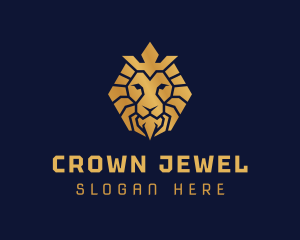 Crown - Lion Royal Crown logo design