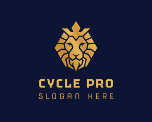 Lion Royal Crown logo design