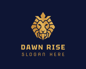 Lion Royal Crown logo design