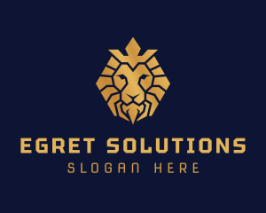 Lion Royal Crown logo design