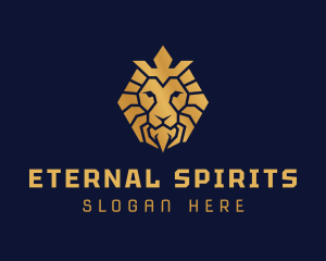 Lion Royal Crown logo design