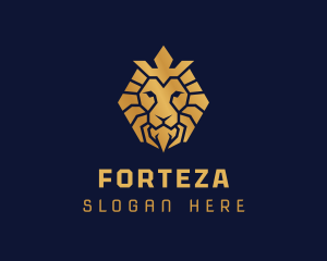 Lion Royal Crown logo design