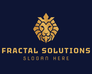 Lion Royal Crown logo design