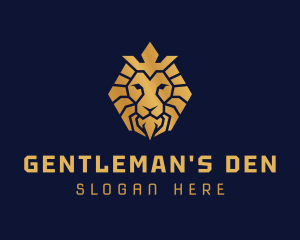 Lion Royal Crown logo design