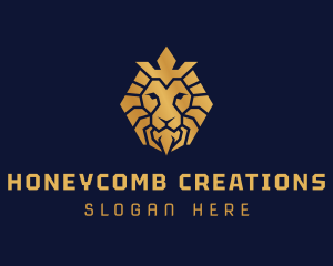 Lion Royal Crown logo design